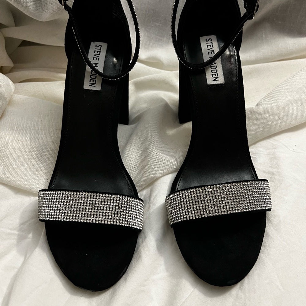 Kalina Embellished Suede Ankle-Strap Sandals - Picture 6 of 8